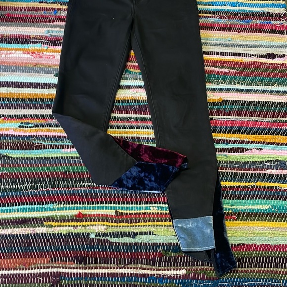 Sam Edelman The Kitten Black  Skinny  Ankle Jeans with Velvet Hemline-#1966 - Picture 9 of 15